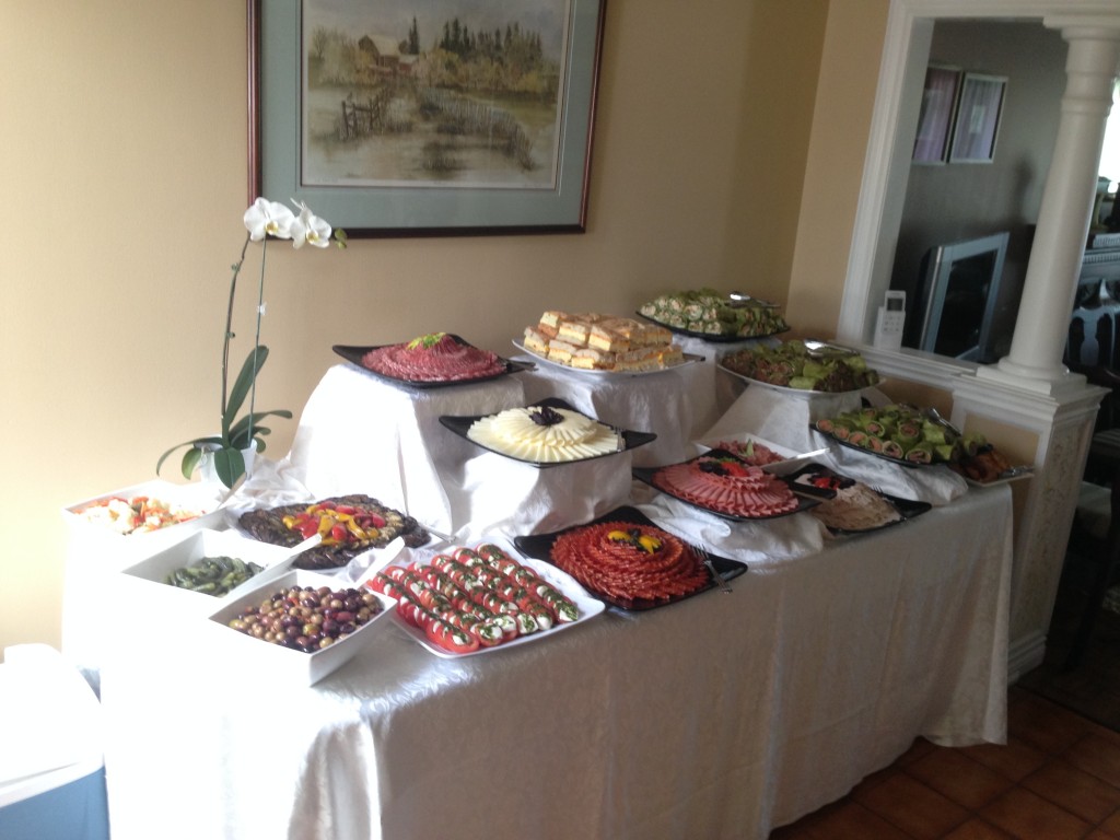 Wedding catered at home